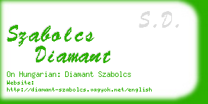 szabolcs diamant business card